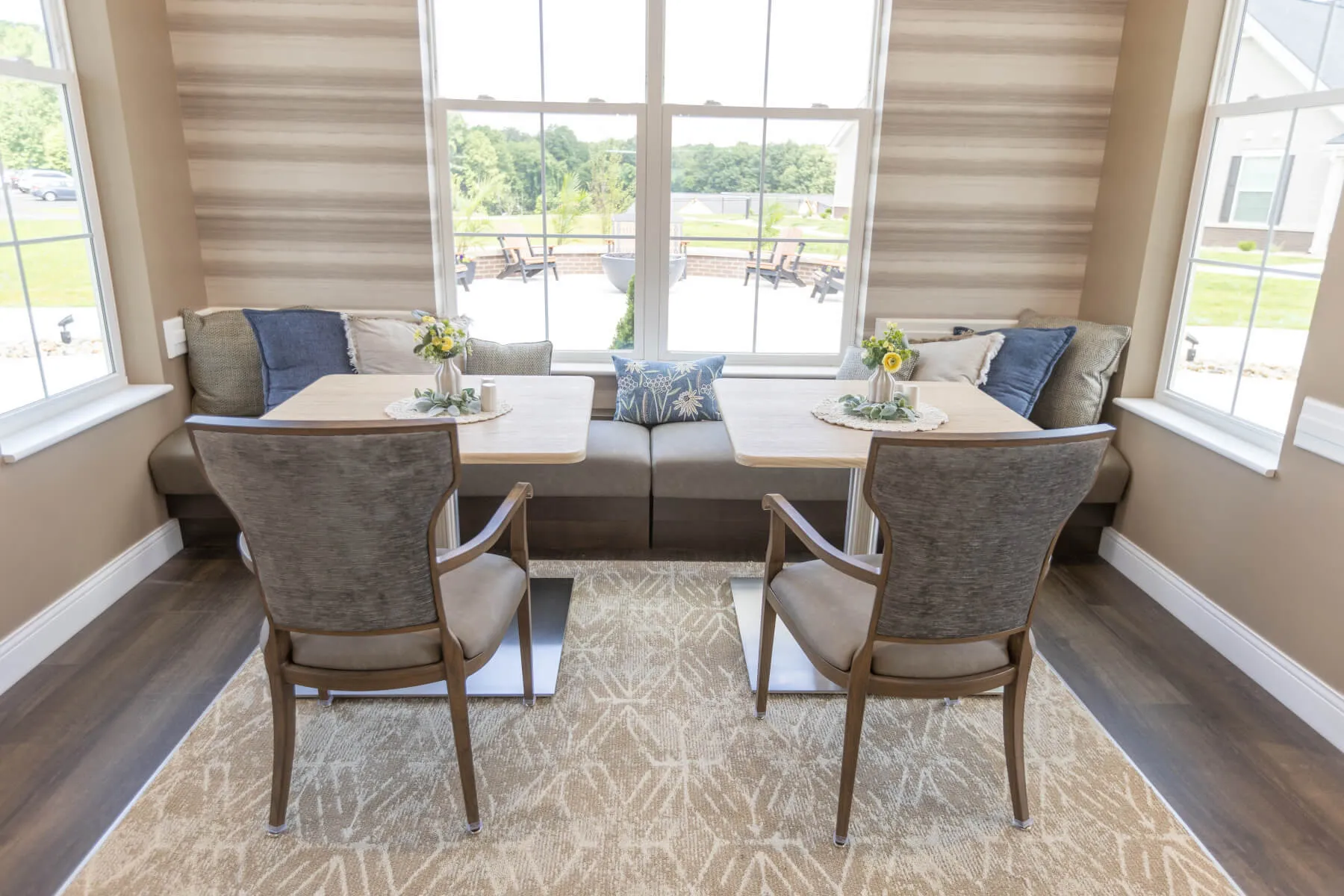 A sunny view from a cozy nook inside the Pine Hill senior living community