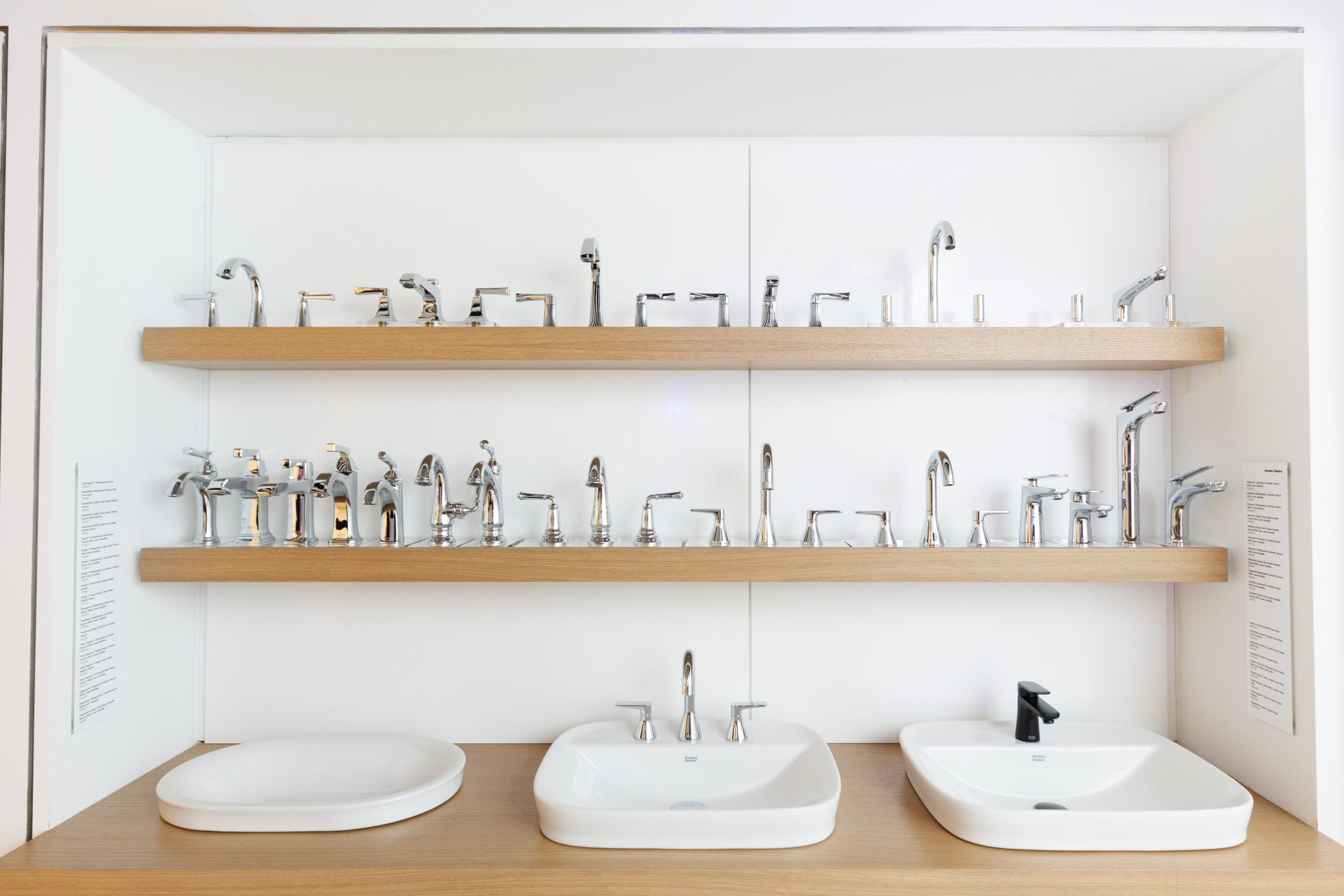 Faucet wall display at the LIXIL Water Experience Center