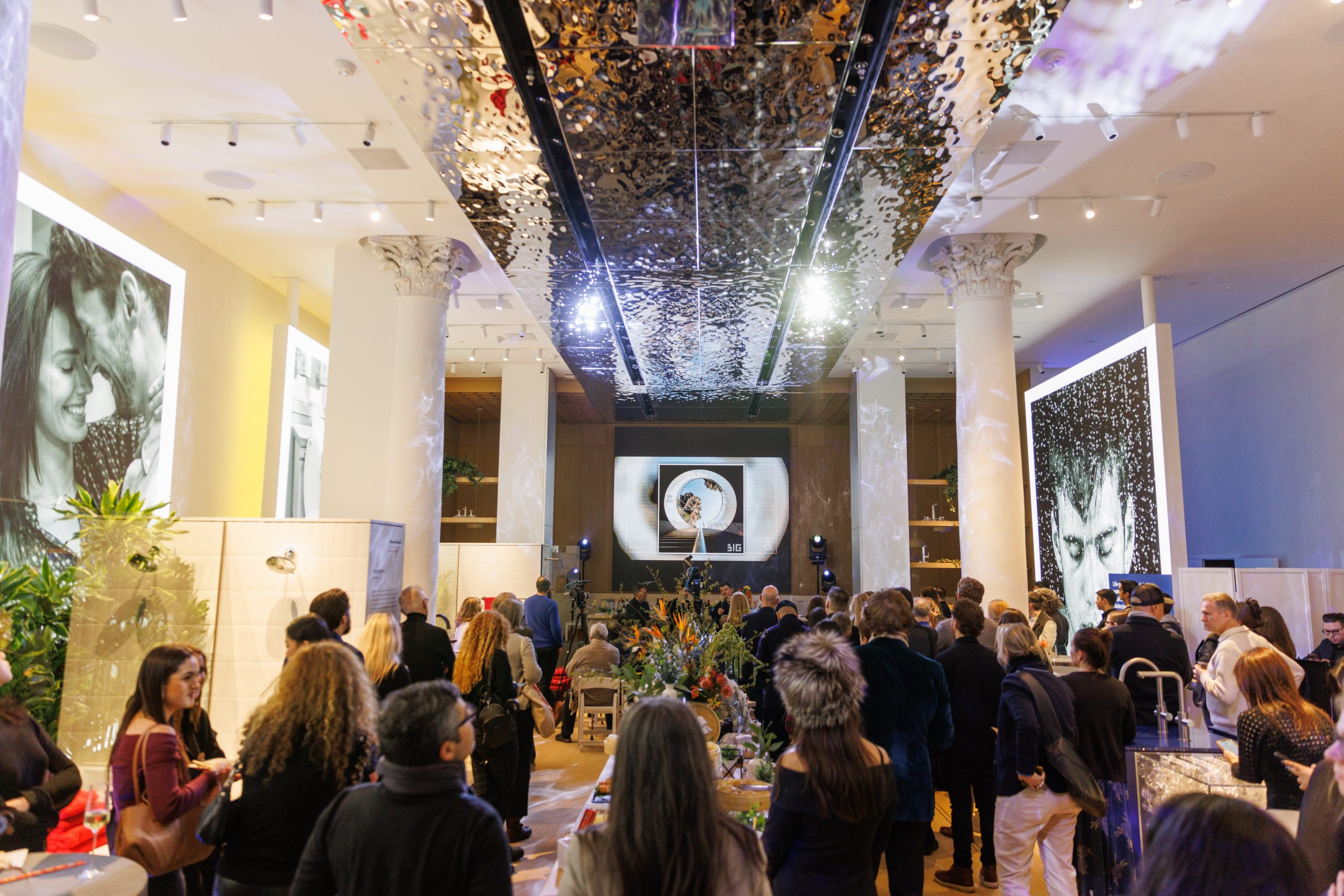 Wide shot of the LIXIL Water Experience Center showroom in New York's Flatiron District
